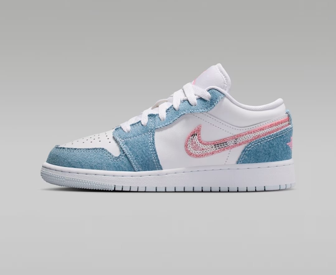 Nike Air Jordan 1 Low GS 'Denim Sequin'